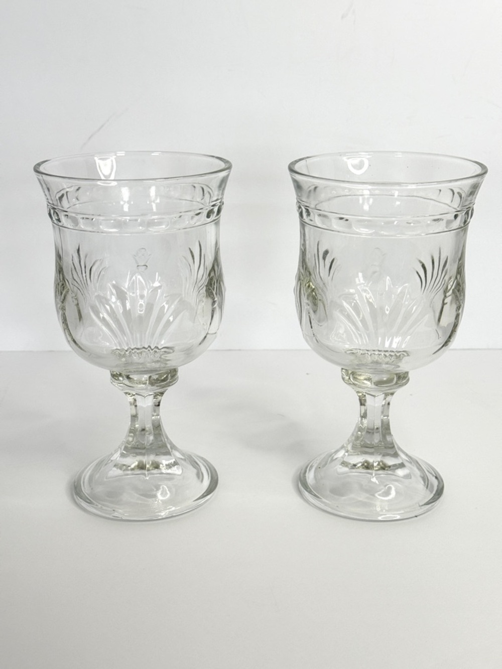 Toscany Alexandria Set of 2 ~ Clear Cut Crystal 7" Water Goblets